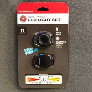 Schwinn Quick Wrap Bike Lights 2LED - Black
